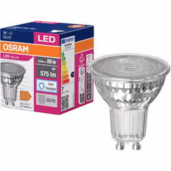 enquête Puissance= 6.9 W Flux lumineux total= 575 lm Couleur d'éclairage= 6500 K blanc froid description LED reflector lamps  ...