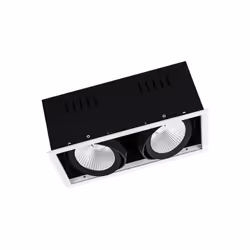 LEDVANCE SPOT MULTI 2 x 30W 3000K FL WT/BK, Spot lumineux encastrable, 2 ampoule(s), LED, 3000 K, 220-240 V, Noir, Blanc