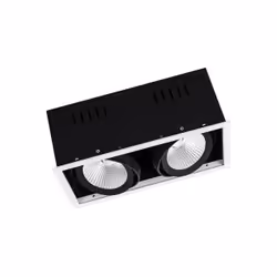 LEDVANCE Spot Multi, Spot lumineux encastrable, 2 ampoule(s), LED, 4000 K, 2700 lm, Noir, Blanc