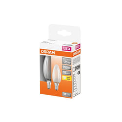 Led flamme verre dépoli 2.5w e14 250lm 2700K chd bte 2 - Osram