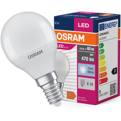 Ampoule led E14 P45 4,9W 470lm 4000K Neutre 200° Osram Value