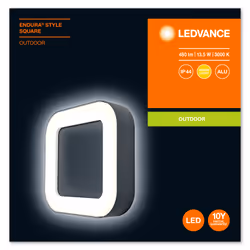 LEDVANCE ENDURA STYLE Square Éclairage mural extérieur Ampoule(s) non remplaçable(s) LED Gris