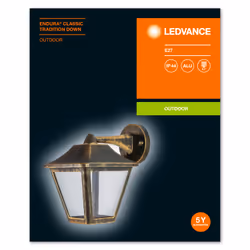 LEDVANCE ENDURA CLASSIC Tradition Éclairage mural extérieur E27 Noir, Or