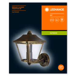 LEDVANCE ENDURA CLASSIC Tradition Éclairage mural extérieur E27 Noir, Or
