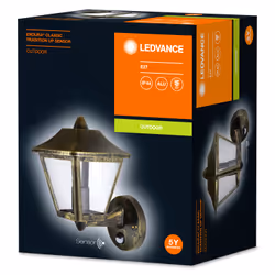 LEDVANCE ENDURA CLASSIC Tradition Éclairage mural extérieur E27 Noir, Or