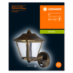 LEDVANCE ENDURA CLASSIC Tradition Éclairage mural extérieur E27 Noir, Or