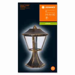 LEDVANCE ENDURA CLASSIC Tradition Éclairage de plancher extérieur E27 Noir, Or