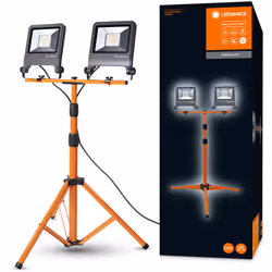 Projecteurs LED de chantier avec trépied. Caractéristiques produit: Tête du luminaire avec rotation : 360 °/ inclinaison : 18 ...