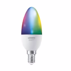 LEDVANCE 00217486, Ampoule intelligente, Multicolore, Acier inoxydable, Blanc, Wi-Fi, LED, E14, Blanc froid, Blanc chaud