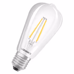 LEDVANCE SMART+ WiFi Filament Edison Dimmable, Ampoule intelligente, Transparent, Wi-Fi, LED intégrée, E27, Blanc chaud