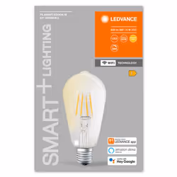 LEDVANCE SMART+ WiFi Filament Edison Dimmable Ampoule intelligente 6 W Transparent Wi-Fi