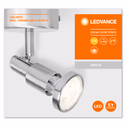 LEDVANCE LED Spot grau Spot d'éclairage de surface Argent GU10 2,6 W F