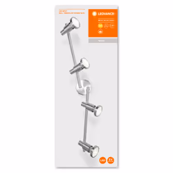 LEDVANCE SPOT, Spot d'éclairage de surface, GU10, 4 ampoule(s), LED, 10,4 W, Argent