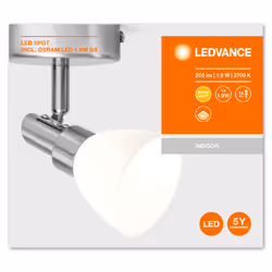 LEDVANCE SPOT Spot d'éclairage de surface Argent G9 LED 1,9 W F