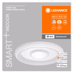 LEDVANCE SMART+ Orbis Stea, Éclairage de plafond intelligent, Wi-Fi, Blanc, LED, Ampoule(s) non remplaçable(s), Blanc