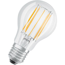 Osram - 3-Pack led base Classic A100, ampoules led à filament transparent en verre pour culot E27, forme ampoule, blanc chaud (2700K), 1521 lumen, en