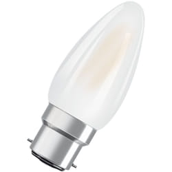 Ampoule variable led dépoli flamme B22 470 Lm = 40 W blanc chaud, OSRAM