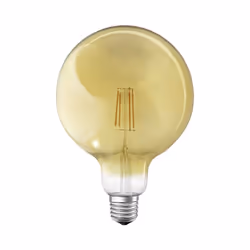 LEDVANCE SMART+ Filament Globe, Ampoule intelligente, Or, Wi-Fi, E27, Blanc chaud, 300°
