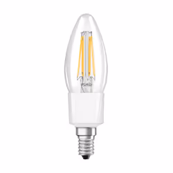 LEDVANCE SMART+ WiFi Filament Candle Dimmable, Ampoule intelligente, Transparent, Wi-Fi, LED intégrée, E14, Blanc chaud