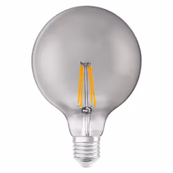 LEDVANCE SMART+ WiFi Filament Globe, Ampoule intelligente, Gris, Wi-Fi, E27, Blanc chaud, 540 lm