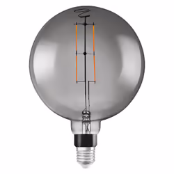 LEDVANCE SMART+ WiFi Filament Globe, Ampoule intelligente, Gris, Wi-Fi, E27, Blanc chaud, 500 lm