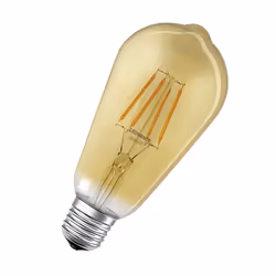 LEDVANCE SMART+ WiFi Filament Edison, Ampoule intelligente, Wi-Fi, Or, E27, Blanc chaud, 680 lm