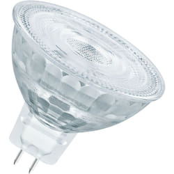 Lampe led dimmable Superstar avec un rendu des couleurs particulièrement élevé (CRI90), GU5.3-base, verre clair ,Blanc chaud (2700K), 350