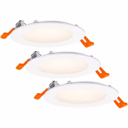 enquête Forme très fine Pilote intégré 3000 K, blanc chaud, 8 watts description SET de 3 : Downlight à encastrer avec pilote ...