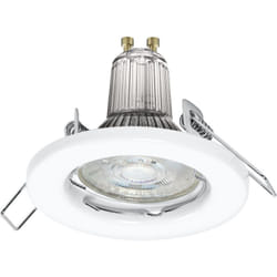 Spot Subsiders en 5 pack, y compris les Ampoule 5x Gu10 Osram (5x 2,6W), blanc, logement métallique, protection IP20 - Ledvance