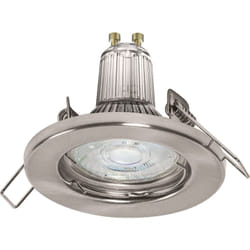 Spot Subsiders en 5 pack, y compris les Ampoule 5x Gu10 Osram (5x 2,6W), nickel brossé, boîtier métallique, protection IP20 - Ledvance