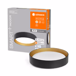 LEDVANCE SMART+ Wifi Orbis Kurt Éclairage de plafond intelligent Wi-Fi Noir, Or