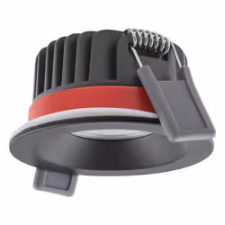 Ledvance Spot LED Fire Rated Aluminium Noir 8W 680lm 36D - 930 Blanc Chaud  Diamètre 68mm - IP65 - Meilleur rendu des couleur ...