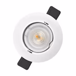 LEDVANCE 4058075800946, Spot lumineux encastrable, GU10, 5,5 W, 4000 K, 420 lm, Noir, Blanc