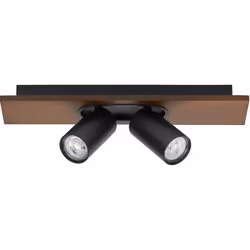 Plafonnier en saillie composé de différents matériaux avec spots GU10 flexibles et dimmables. Caractéristiques du produit : L ...