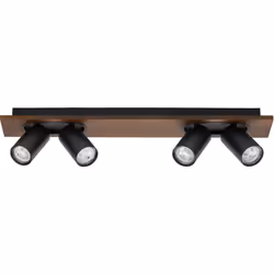 Plafonnier en saillie composé de différents matériaux avec spots GU10 flexibles et dimmables. Caractéristiques du produit : L ...