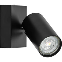 Led spot octagon 1 x 3,4W, GU10, 230lm, noir, température de couleur 2.700K, lumière chaude, design intemporel, lampe led interchangeable, idéale