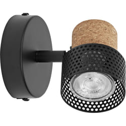 Ledvance - decor spot cork 1 x 3,4W, 230lm, noir, spot, têtes réglables, utilisation polyvalente, spot intérieur, led remplaçables, lumière chaude,