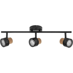 Ledvance - decor spot cork 3 x 3,4W, 690lm, noir, spot, têtes réglables, utilisation polyvalente, spot intérieur, led remplaçables, dimmable, lumière