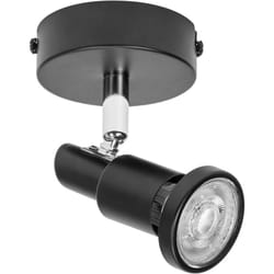 Led spot GU10: 1 x 3,4W, 230lm, noir, température de couleur de 2 700K, lumière chaude, design intemporel, ampoule led interchangeable, idéale pour