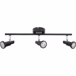Led spot GU10: 3 x 3,4W, 690lm, noir, température de couleur de 2 700K, lumière chaude, design intemporel, ampoule led interchangeable, idéale pour