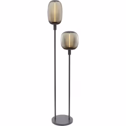 Ledvance - decor stick floor: Lampe sur pied, 2 x E27, gris foncé, acier inoxydable, scénarios lumineux personnalisés, idéale pour les espaces de