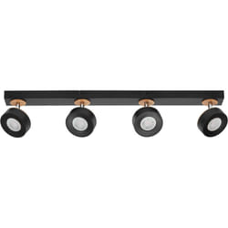 LEDVANCE DECOR SPOT PLUTO 19,2W, 1.250lm, noir, spot, têtes réglables, utilisation polyvalente, spot intérieur, lumière chaude, optique de haute