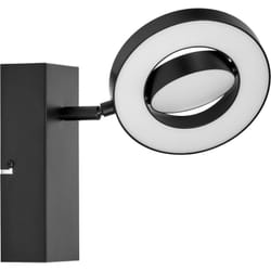 Decor spot saturn 11W, 215lm, noir, spot, têtes réglables, utilisation polyvalente, spot intérieur, régulation à 3 niveaux de la température de
