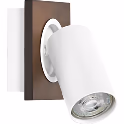 Ledvance - decor spot mercury 1 x 3,4W, 230lm, aspect bois, blanc, spot, têtes réglables, utilisation polyvalente, spot intérieur, lampes led