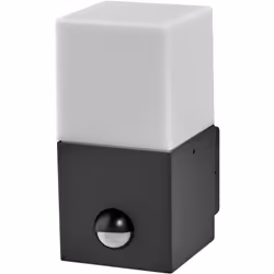 Bornes et appliques avec boîtier en métal gris foncé, culot E27 et capteur en option. Caractéristiques du produit : options d ...
