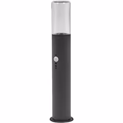 Bornes et appliques avec boîtier en métal gris foncé, culot E27 et capteur en option. Caractéristiques du produit : options d ...