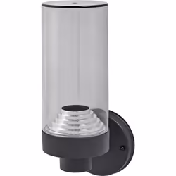Bornes et appliques avec boîtier en acier inoxydable et aluminium gris foncé et culot E27. Caractéristiques du produit : boît ...