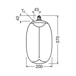 Ampoule LED décorative - OSRAM - Vintage 1906 Big Elipse Oval - Blanc - E27 - LED - Gradable - 12W