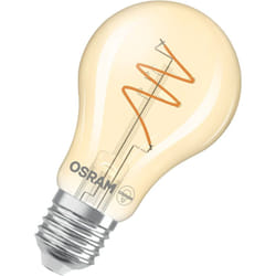 Osram - Vintage 1906 Classic est une blanc chaud avec un filament en spiraen forme d'ampouclassique. Il propose 4,9 w pour 470 lm,E27, verre doré,
