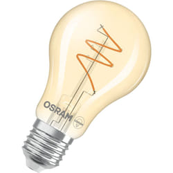 Osram - Vintage 1906 Classic is a warm white, dimmable led bulb with a spiral filament. It offers 4.9 W for 470 lm, E27 socket, gold-coloured glass,